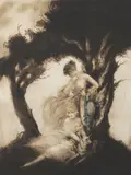 Femmes au chien de berger by Louis Icart, Eau-forte et aquatinte, sold May 2009