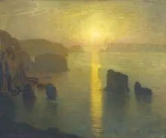 Vue de Belle-Île by Émile-René Ménard, Pastel, sold May 2009