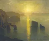 Vue de Belle-Île by Émile-René Ménard, Pastel, sold May 2009