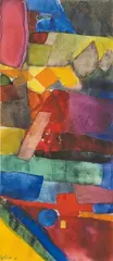 Composition by Maurice Estève, Aquarelle, sold May 2009