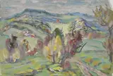 Paysage by Adomas Galdikas, Gouache, sold May 2022