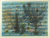 Bouquet de fleurs bleues by Jean Carzou, 1973, Lithographie sur papier japon, sold May 2022