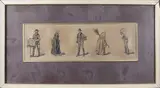 Cinq personnages figurant des petits métiers des rues de Nantes by Pierre-Zénon Trigo, Aquarelle et lavis, sold May 2022