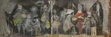 La parade foraine by Rudolf Kundera, Gouache sur panneau, non signée, sold Apr 2022