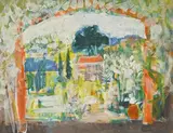 Paysage de Provence by Rudolf Kundera, Gouache sur panneau d'isorel, non signée, sold Apr 2022