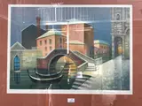 Pont à Venise by Louis Toffoli, Lithographie signée et justifiée, sold Apr 2022