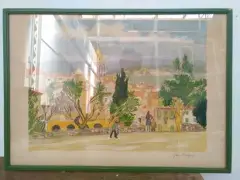 Saint Tropez by Yves Brayer, Lithographie signée au crayon en bas à droite et justifiée E, sold Apr 2022
