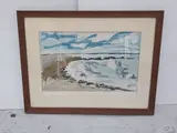 Bord de côte by Yves Chaix, Gouache sur papier, sold Apr 2022