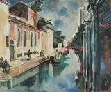 Venise, un canal by Henry de Waroquier, Gouache, sold Dec 2019