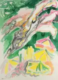 Les nageurs by Édouard Pignon, 1966, Aquarelle, sold Dec 2019