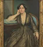 Portrait de femme assise Sur sa by Numa Boucoiran, Toile d'origine, sold Dec 2019