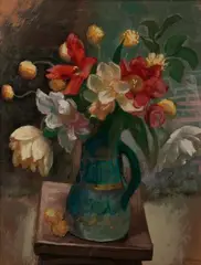Bouquet de fleurs by Abraham Weinbaum, 1931, Gouache sur papier, sold May 2019