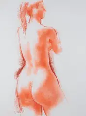 Nu féminin de dos by Antoniucci Volti, Sanguine sur papier, sold May 2019