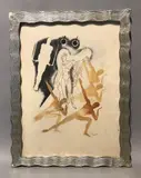 Les dieux du stade by Milivoy Uzelac, Encre et aquarelle au pochoir sur papier, sold Apr 2019