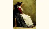 Jeune Romaine by Pierre-Nicolas Brisset, Aquarelle, sold Jun 2006