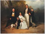 Monsieur Peclet et sa famille by Eugène Giraud, Toile, sold Dec 2011