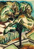 L'arbre by Ossip Zadkine, Gouache sur papier, sold Dec 2011