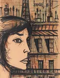 Portrait d'Annabelle by Bernard Buffet, Aquarelle et encre sur papier, sold Dec 2011