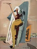 Sans titre by René Guiette, vers 1928, Gouache sur papier, sold Dec 2011