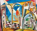 Théâtre by Anatol Petrytsky, 1920, Gouache, encre et collage sur papier, sold Dec 2011