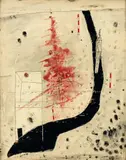 Sans titre (les Peupliers) by René Guiette, 1951, Gouache, fusain, encre et lavis d'encre sur papier, sold Dec 2011