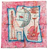 Sans titre by René Guiette, 1951, Gouache sur tissu, sold Dec 2011
