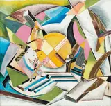 Théâtre by Anatol Petrytsky, 1920, Gouache, encre et collage sur papier, sold Dec 2011