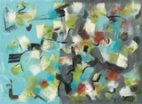 Composition by Nejad Melih Devrim, Gouache sur papier, sold Dec 2011