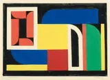 Proposition by Jo Delahaut, 1954, Gouache sur papier, sold Dec 2011