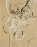 Composition by Bernard Saby, Pastel et mine de plomb sur papier, sold Dec 2011