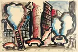 New York by Albert Pepermans, 1996, Aquarelle et mine de plomb sur papier, sold Dec 2011