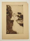 Le Café. 1893 by Armand Seguin, Eau-forte et roulette en bistre sur vélin, sold Feb 2022