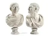 Untitled by Paar Marmorbüsten, marble, sold Dec 2019