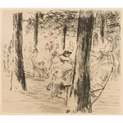 Im garten by Max Liebermann, 1910, etching, sold Jun 2025