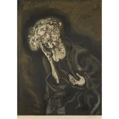 Die reue des petrus by Otto Pankok, 1947, color lithograph, sold Jun 2025