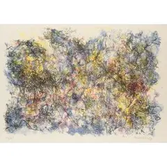 Flarek by Bernard Schultze, 1958, color lithograph, sold Jun 2025