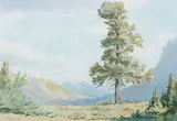 Canmore Valley by Margaret Dorothy Shelton, 1981, watercolour on paper, sold Jun 2018