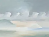 Clouds, Hecate Strait, BC by Toni Onley, 1982, oil on board, sold Jun 2018