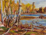 A Beaver Lake, Clontarf, Ontario by A. Y. Jackson, 1966, oil on board, sold Jun 2018