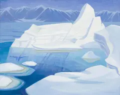 Pond Inlet, Northern Baffin Island, Canada by Doris Jean McCarthy, oil on canvas, sold Jun 2018
