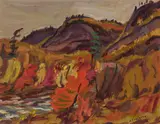 Agawa River by A. Y. Jackson, oil on board, sold Apr 2018
