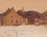 Baie St. Paul by A. Y. Jackson, 1923, oil on board, sold Apr 2018