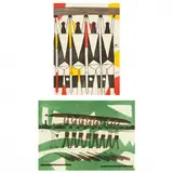 Rowers and Athletes (Two Works) by Julian Trevelyan, Etching and aquatint in colors on wove sheets, sold May 2022