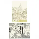 Islam and Mont Ventoux (Two Works) by Julian Trevelyan, Etching and aquatint in colors on wove sheets, sold May 2022