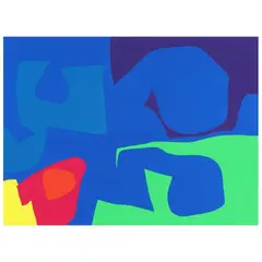 January 1973: 19 by Patrick Heron, Screenprint in colors, sold May 2022