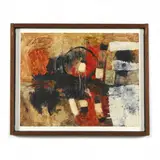 Pintura No. 69 by Oswaldo Subero, Oil on paper mounted on canvas, sold May 2022