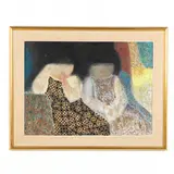 Untitled by Virgilio Trómpiz, Oil on canvas with sand and fabric collage, sold May 2022