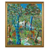 The Garden of Eden by E. A. Othello, Oil on board, sold May 2022