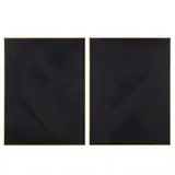 A Pair of Black-on-Black Abstract Paintings by Ron Goins, Oil on canvas, sold May 2022