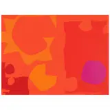 Six in Vermilion with Violet in Red: April 1970 by Patrick Heron, Screenprint in colors, sold May 2022